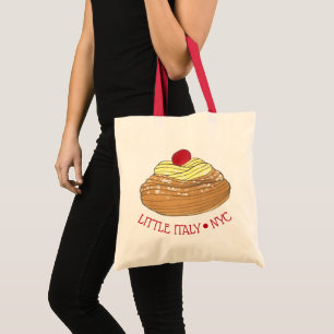 Little Italien NYC Italian Bakery Zeppole Pastry Tygkasse