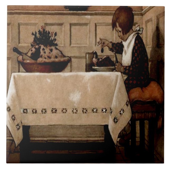 Little Jack Horner Jessie Willcox Smith Kakelplatta (Framsidan)