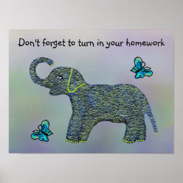 Little Jade Elephant Classroom Motivational Poster