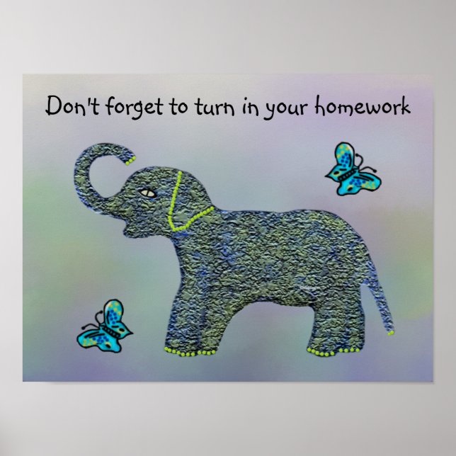 Little Jade Elephant Classroom Motivational Poster (Framsidan)