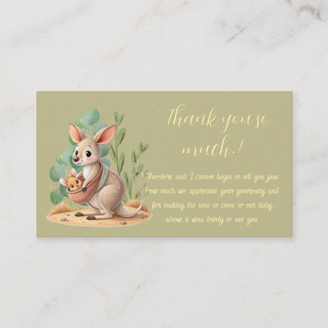 Little Joey Baby Shower Tack Tilläggskort (Framsida)