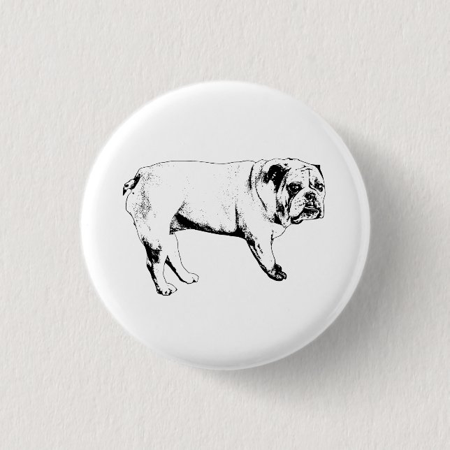 Little Joy Bulldog Pin Knapp (Framsida)