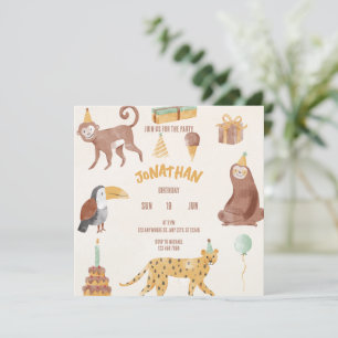Little Jungle Animals Birthday Spara Datumet