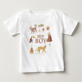 Little Jungle Animals Birthday T Shirt