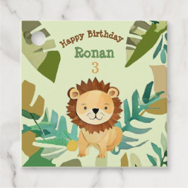 Little Jungle Prince Lejon Birthday Gåvor Etiketter