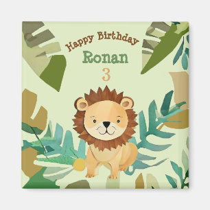 Little Jungle Prince Lejon Birthday Magnet