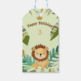 Little Jungle Prince Lejon Birthday Presentetikett