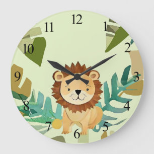 Little Jungle Prince Lejon Birthday Stor Klocka