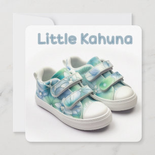 Little Kahuna Cute Pojke Shower Birthday Blank Julkort