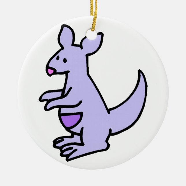 Little Kangaroo Julgransprydnad Keramik (Framsidan)