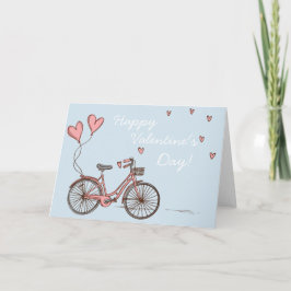 Little Kärlek Bike Valentine Day Card Helgkort