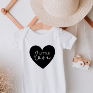 Little Kärlek Black Heart Baby Bodykostym T Shirt