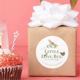 Little Kärlek Kryp Baby Shower Runt Klistermärke