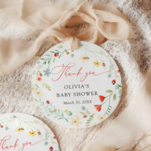 Little Kärlek kryp Garden Baby Shower Tack Gåvor Etiketter