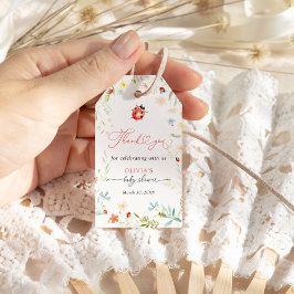 Little Kärlek kryp Garden Baby Shower Tack Presentetikett