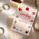 Little Kärlek Kryp Girl Baby Shower Inbjudningar<br><div class="desc">Kortet för inbjudan till skoldusch för en flicka med illustration av stegbuggar,  blommor och stjärnor. I texten står det: "lite kärlek kryp är på väg."</div>