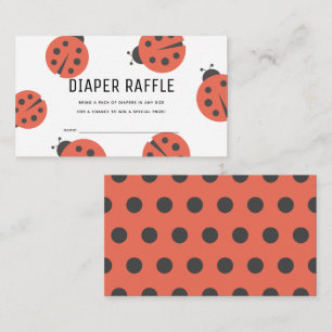 Little Kärlek Kryp Ladybug Diaper Raffle Biljett Tilläggskort
