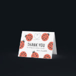 Little Kärlek Kryp Ladybug Girl Birthday Tack Kort<br><div class="desc">Den här söta och moderna flickans födelsedagskalas tack för ditt kort har en vit bakgrund med ladybuggar. Anpassa efter dina behov. Du hittar fler matchande produkter i min butik.</div>