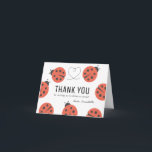 Little Kärlek Kryp Ladybug Girl Birthday Tack Kort<br><div class="desc">Den här söta och moderna flickans födelsedagskalas tack för ditt kort har en vit bakgrund med ladybuggar. Anpassa efter dina behov. Du hittar fler matchande produkter i min butik.</div>