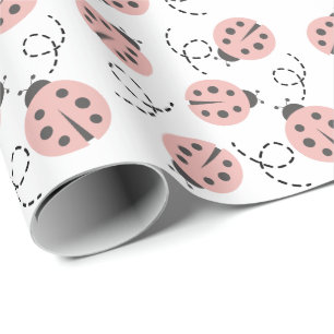 Little Kärlek Kryp Ladybug Rosa Presentpapper