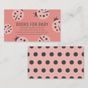 Little Kärlek Kryp Rosa Ladybug Bokar for Baby Sho Tilläggskort