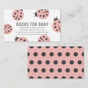 Little Kärlek Kryp Rosa Ladybug Bokar for Baby Sho Tilläggskort