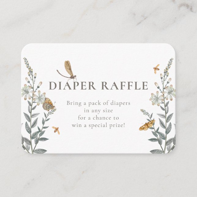 Little Kärlek Kryp Wildblomma Baby Shower-hölje Tilläggskort (Framsida)