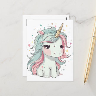 Little Kawaii Unicorn Vykort