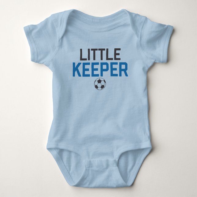 Little Keeper Soccer Baby Bodydress T Shirt (Framsida)