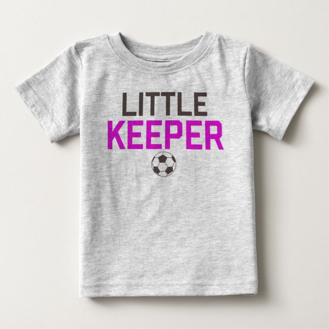Little Keeper Soccer Goal Baby T-shirt (Framsida)