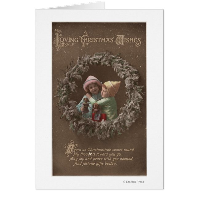 Little Kids Embracing Hälsningskort (Framsidan)