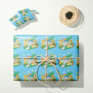 Little Kids Safari Jungle Animals och First Namn Presentpapper