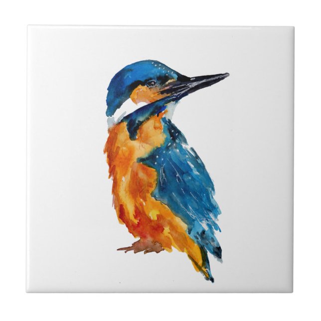 Little Kingfisher Bird Kakelplatta (Framsidan)