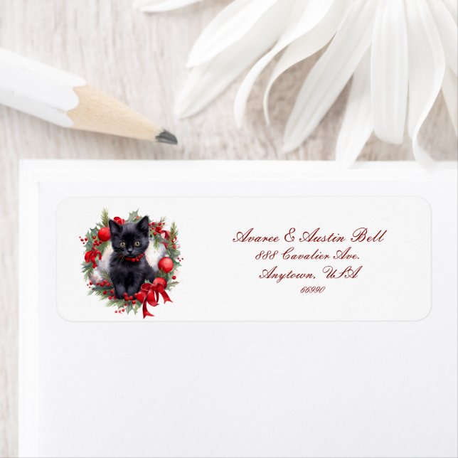 Little Kittens är i julklapp Returadress Etikett (Insitu)