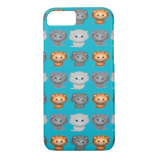 Little Kittens Mönster Tabby Persian Kattunge Case-Mate iPhone Skal (Baksida)