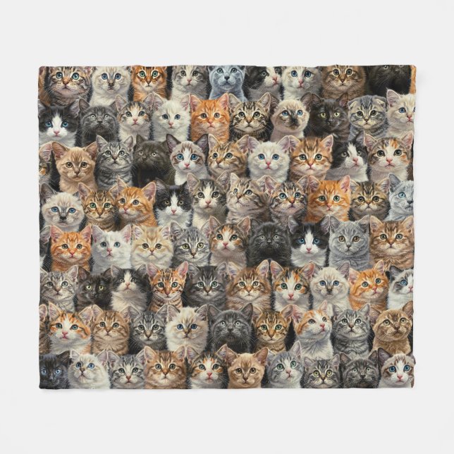 Little Kittens Parad Fleecefilt (Framsidan (Horisontell))