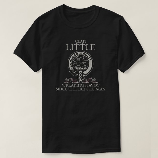Little Klan vapensköld Scottish surname tartan Thi T Shirt (Design framsida)