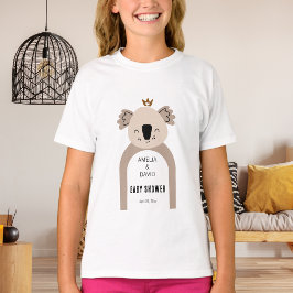 Little Koala Crown Neutral Baby Shower T Shirt