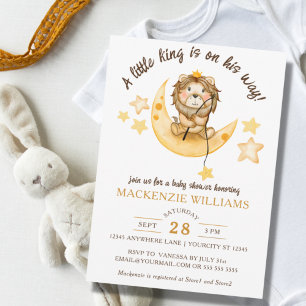 Little Kung Safari Lejon Boy Baby Shower Inbjudningar