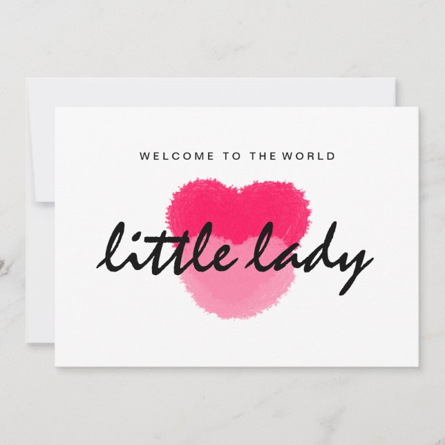 Little Lady New Baby Card (Framsida)
