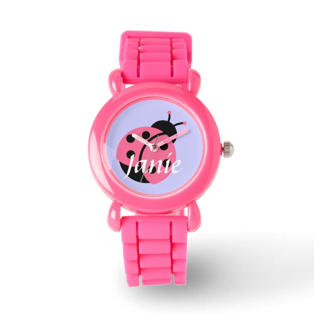 "Little Ladybug" Anpassningsbar Girl's Watch Armbandsur (Framsida)