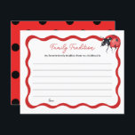 Little Ladybug Baby Shower Family Tradited Card<br><div class="desc">Traditionskort för små ladybug Baby Shower-familjer | Spel för babyskor</div>