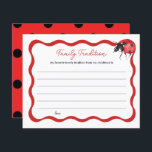 Little Ladybug Baby Shower Family Tradited Card<br><div class="desc">Traditionskort för små ladybug Baby Shower-familjer | Spel för babyskor</div>