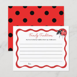 Little Ladybug Baby Shower Family Tradited Card