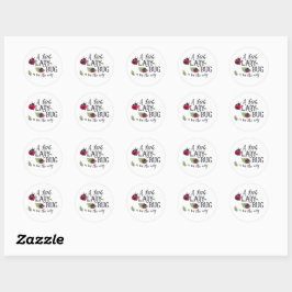 Little Ladybug Baby Shower Sticker Runt Klistermärke