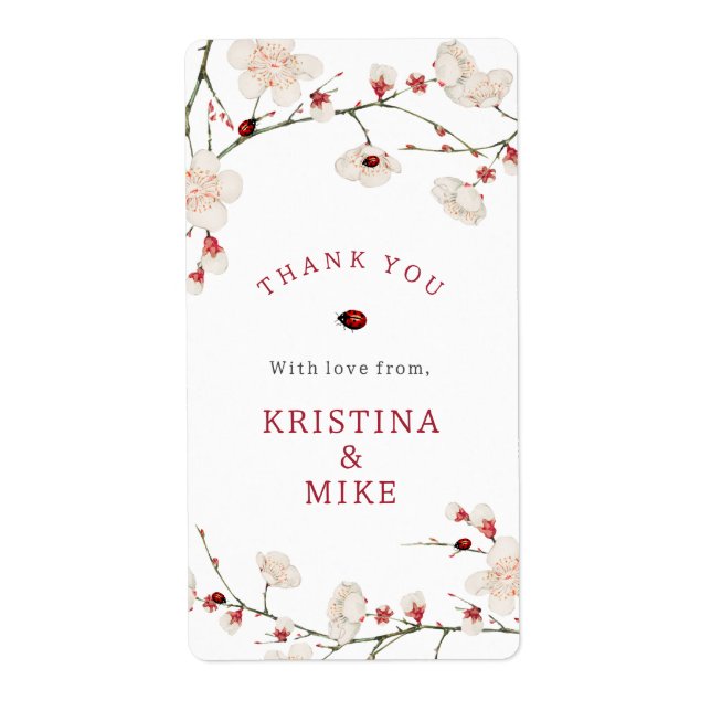 Little Ladybug Baby Shower Tack! Fraktsedel (Framsidan)