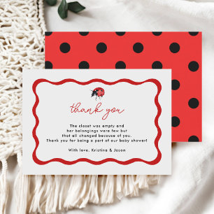 Little Ladybug Baby Shower Tack Kort