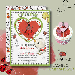 Little Ladybug Ducklin's Lucky Charm is on Her Way Inbjudningar
