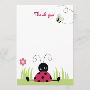 Little Ladybug Flat Tackkort-kort Tack Kort