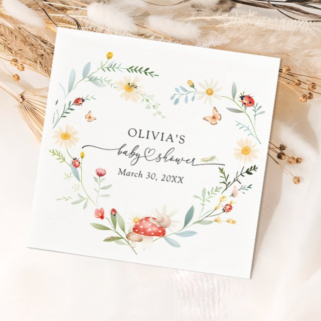 Little Ladybug Garden Baby Shower Pappersservett (Skapare uppladdad)